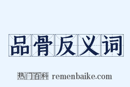 品骨反义词是什么意思的图片